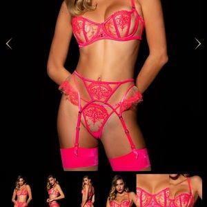 Honey Birdette Gabrielle Pink Set 38DD M/L